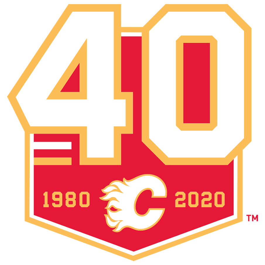 Calgary Flames 2020 Anniversary Logo iron on heat transfer